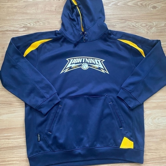 Lightning Blue and Gold Basketball Sweatshirt - Picture 4 of 7
